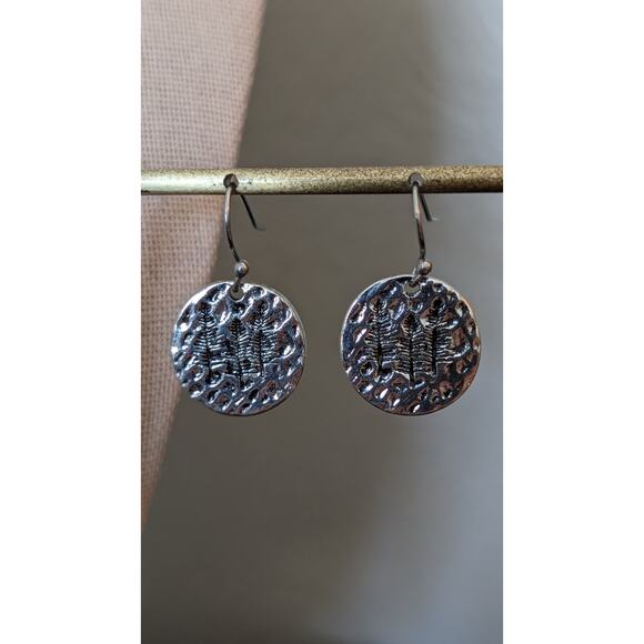 Blossom Collection Pine Tree Pine Cone Charm Silver Tone Necklace & Earring Set - Picture 5 of 6